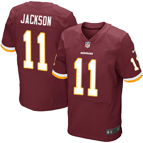 Men's Elite DeSean Jackson Nike Jersey Burgundy Red Home - #11 NFL Washington Redskins